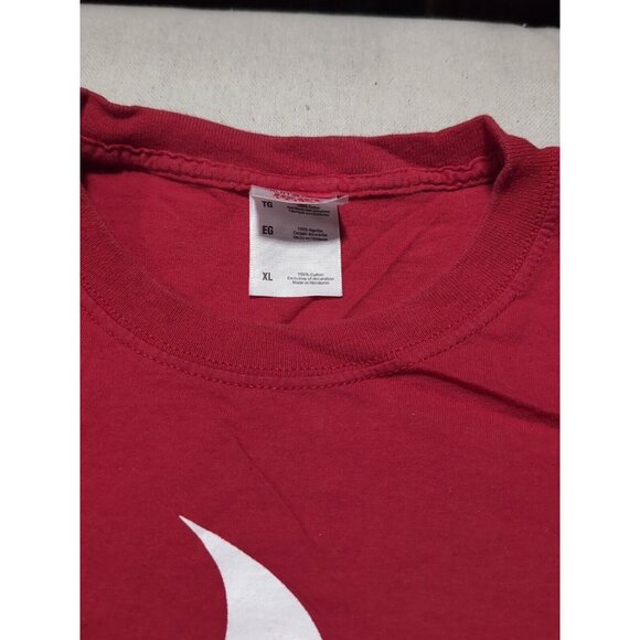 Fling Upside Down Heart Promo Men's Graphic Print Short Sleeve T-Shirt Red XL - Picture 4 of 10